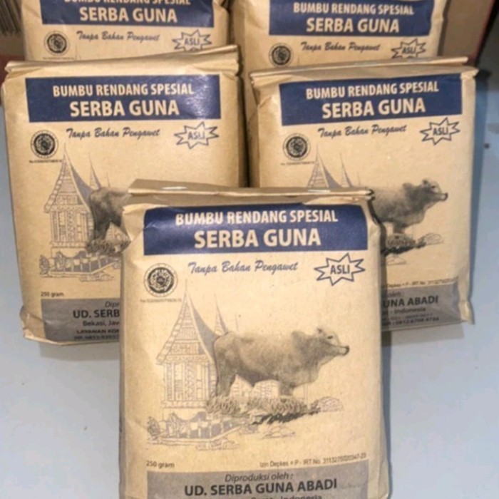 

Ready Bumbu Rendang Serba guna 1000gram @kemasan 250gram