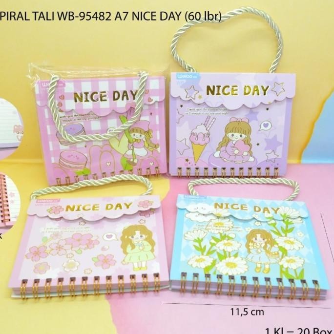 

memo ring spiral tali motif nice day satuan