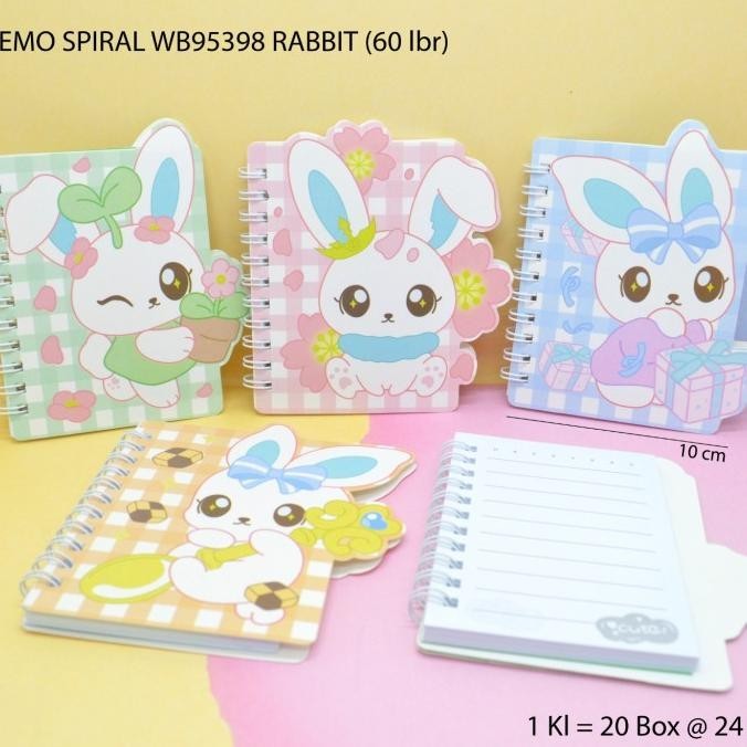 

memo ring spiral motif kelinci rabbit satuan