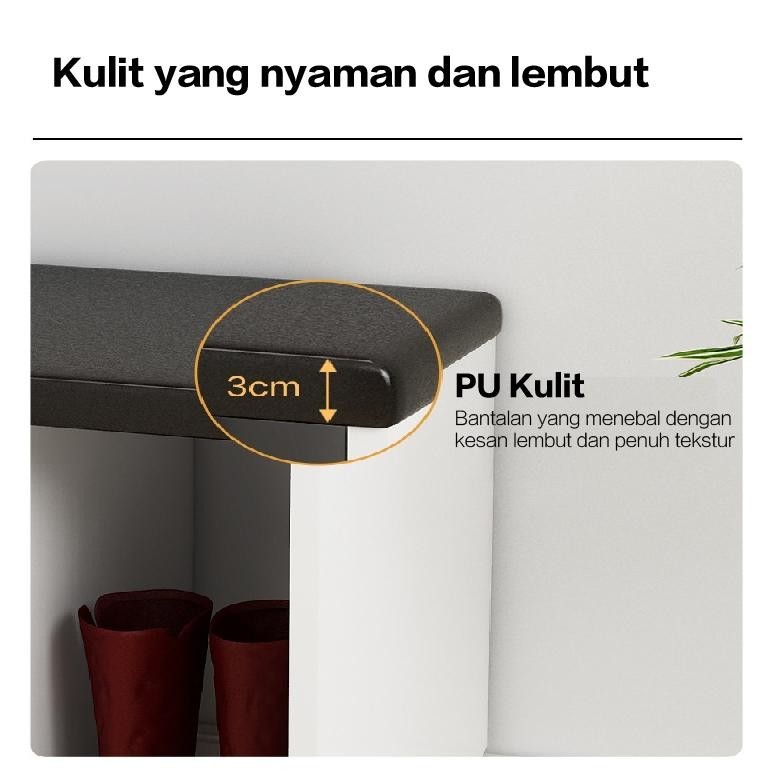 PiPi Furniture Rak Sepatu Duduk Sofa / Sepatu Kursi / Rak Sepatu / Rak Sepatu dan Bangku MultifungsI / Lemari Sepatu Dengan Dudukan Sofa