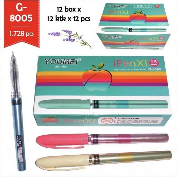 

pen gel ipen 11 body metalik isi 12 pc