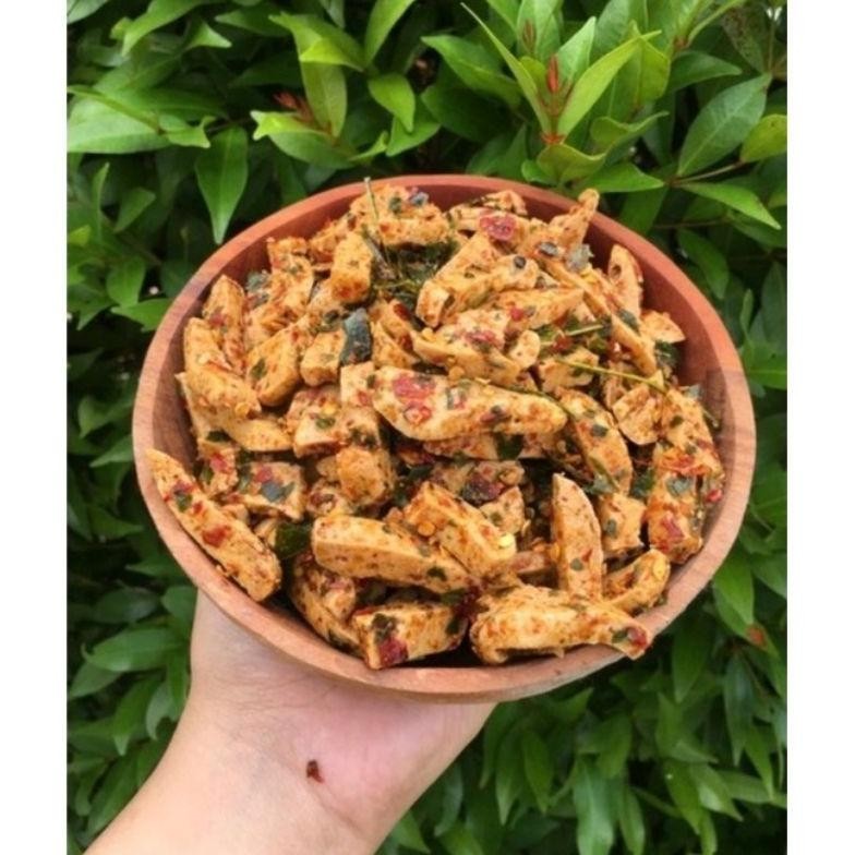 

( Berat 1 Kg) Basreng Pedas Daun Jeruk Berat 1 Kg / Basreng Viral Kemuning/ Basreng Pedas