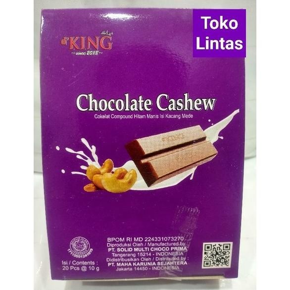 

Cokelat Compound Hitam Manis Isi Kacang Mede Chocolate Cashew Dus