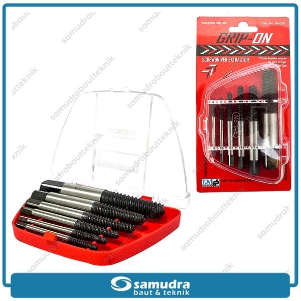 GRIP ON HAND TAP BALIK PEMBUKA BAUT RUSAK - SCREW EXTRACTOR SET 84-020