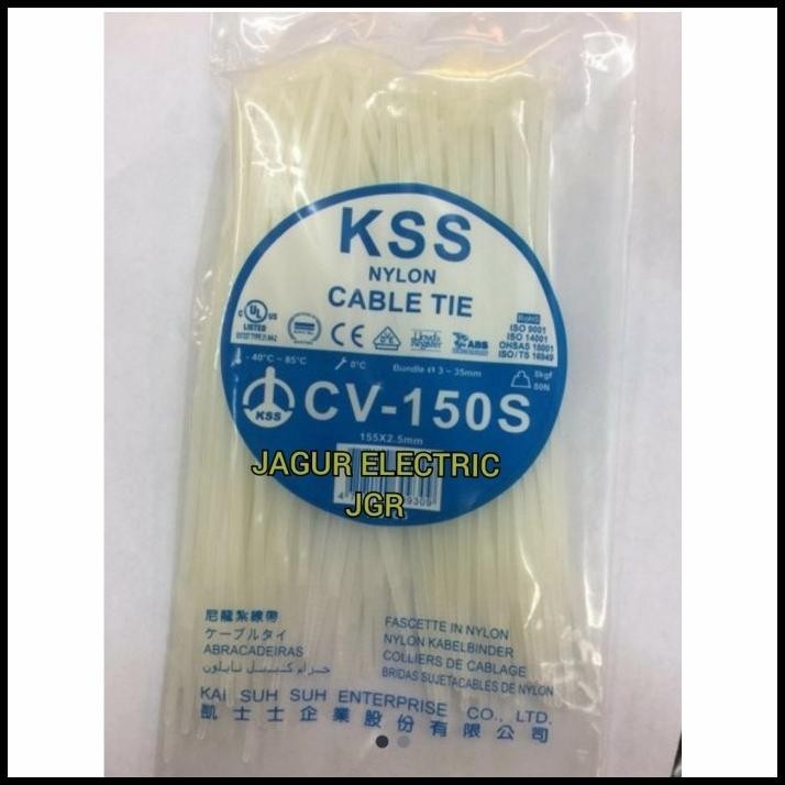

BEST DEAL CABLE TIES CV-150S KSS PUTIH ORIGINAL !!
