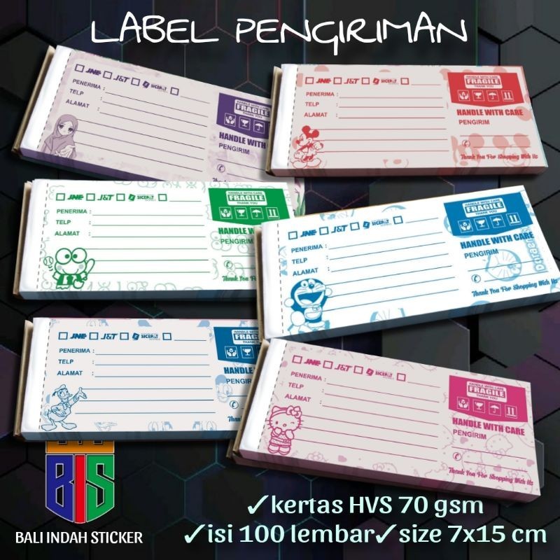 

LABEL KERTAS PENGIRIMAN OLSHOP HVS ISI 100/LABEL PENGIRIMAN OLSHOP-