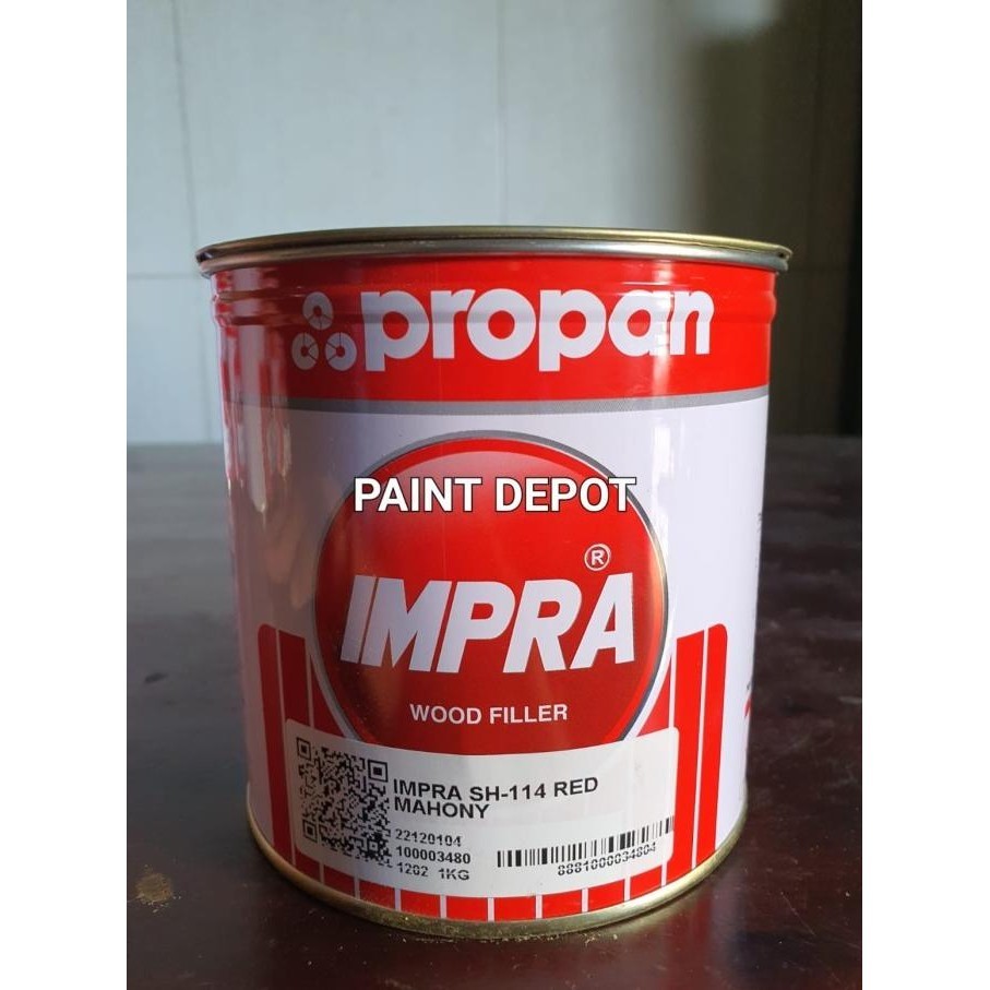 Impra Sh 114 Wood Filler / Dempul Kayu Brown Kj Red Mahony 1Kg / 1 Kg Kualitas Premium