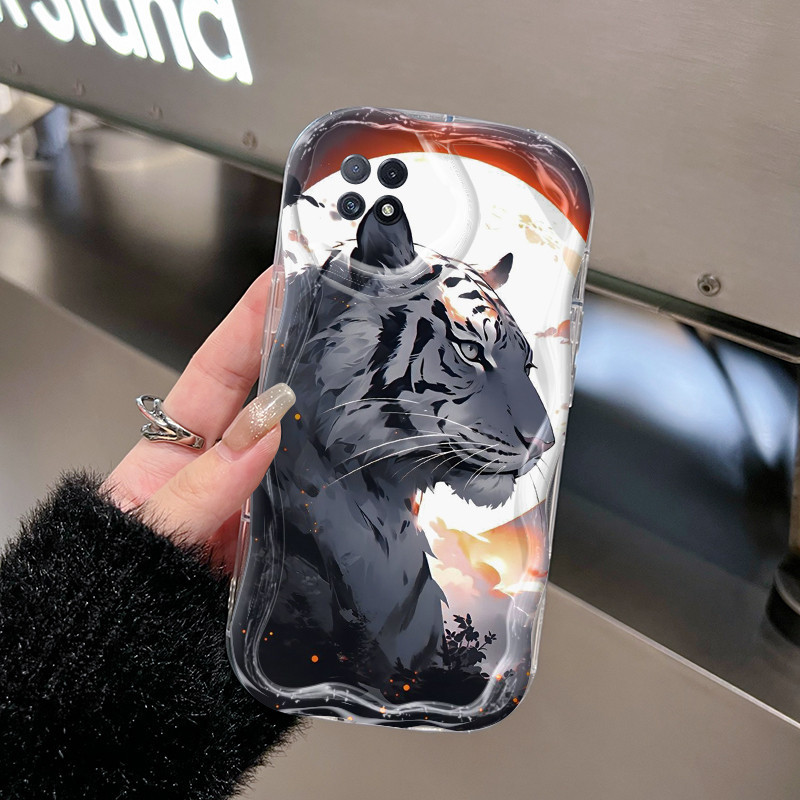 Casing Hp OPPO A73 5G OPPO A72 5G OPPO A53 5G Case Casing lembut pola harimau putih HP ponsel Kesing