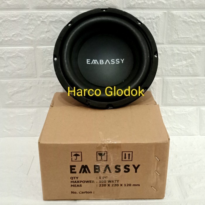 SUBWOOFER 8 inch Embassy ES-844 Double coil Embassy 8" ES -844 500watt