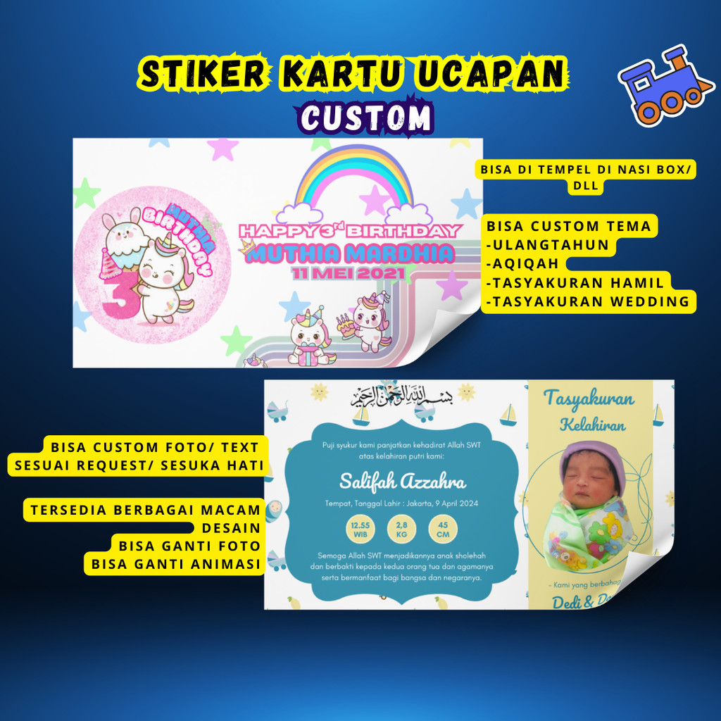 

STICKER STIKER KARTU UCAPAN CUSTOM