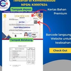

TT60 Sertifikat Komputer Resmi Berlegalitas dengan Modul Pembelajaran Viral