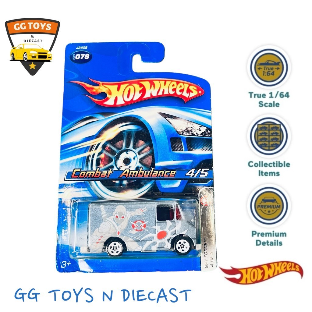 Hotwheels Hot Wheels HW Bluecard Combat Ambulance Abu Abu Rare