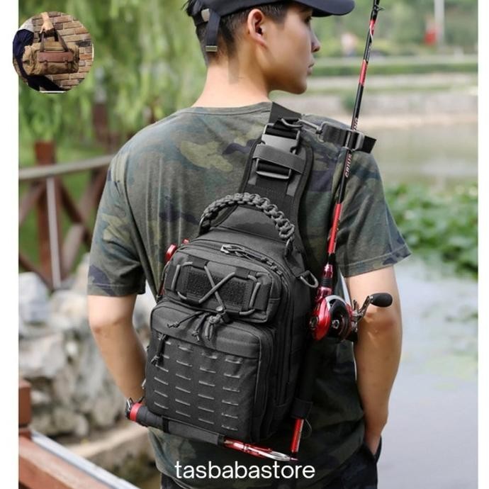 Tas Selempang Army Import Pria Sling Bag Tactical Branded Ori Pria