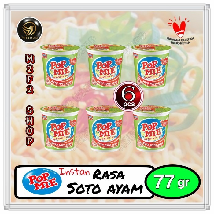 

Pop E Instan Cup Kuah Rasa Soto Ayam Koya - 75 Gr (Harga 6 Pcs)