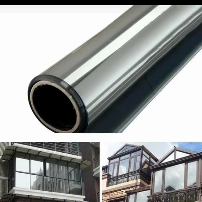 STIKCKER/STICKER KACA FILM ONE WAY/STIKER KACA SILVER BLACK 1 ROLL