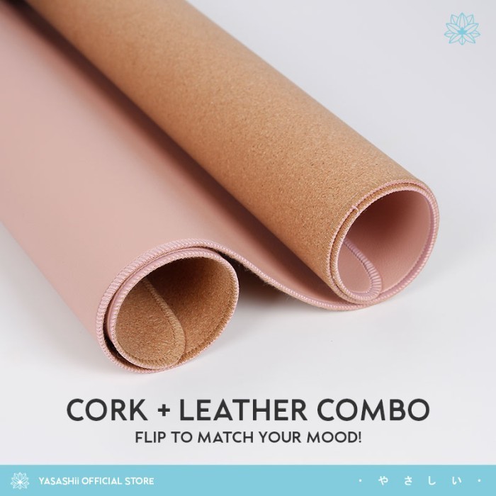 

Yasashii Premium Double Side Cork & Leather Large Desk Mat Desk Pad
