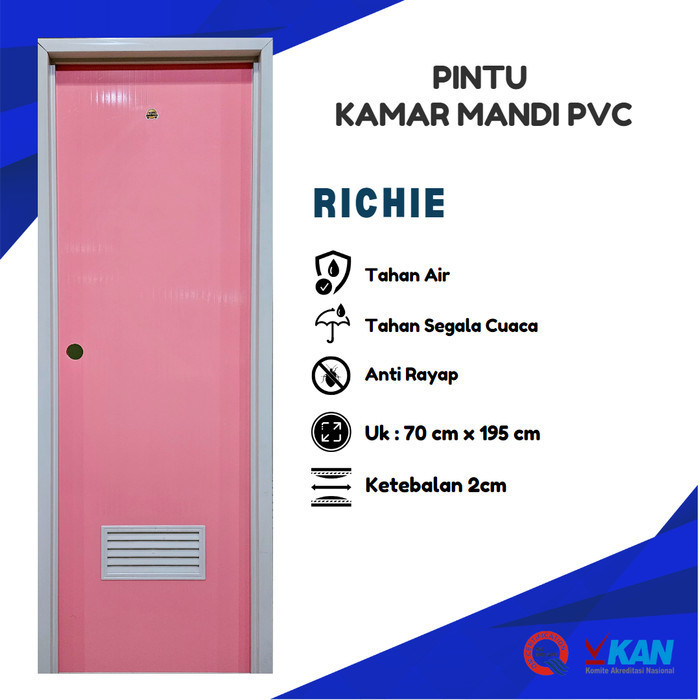 PINTU KAMAR MANDI PVC PINTU TOILET PVC TEBAL - RICHIE