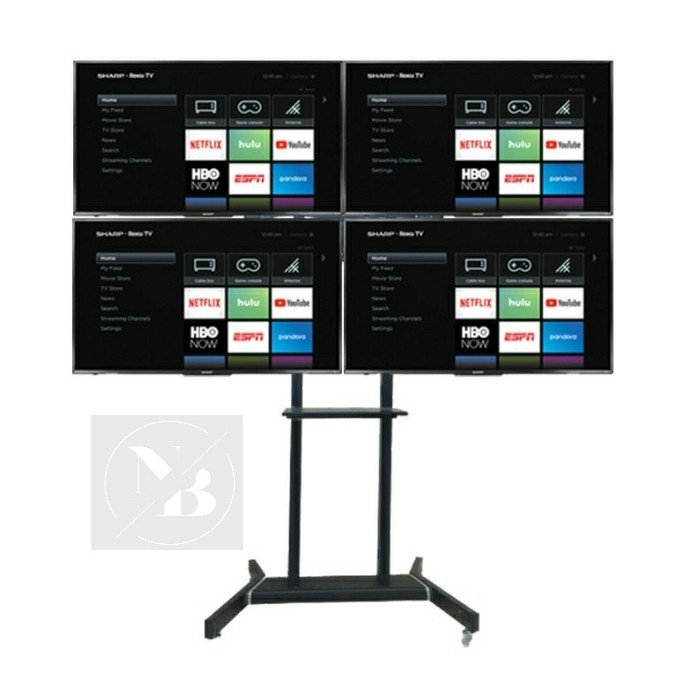 Bracket breket tv standing 4 layar 32 -55 inch tilt arm berdiri