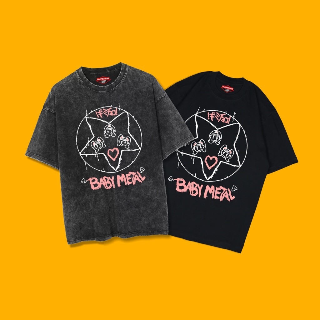 KAOS BABYMETAL WASH OVERSIZE / KAOS WASH SLIMFIT / KAOS OVERSIZE / KAOS SLIMFIT /KAOS LUCU /ACID WAS