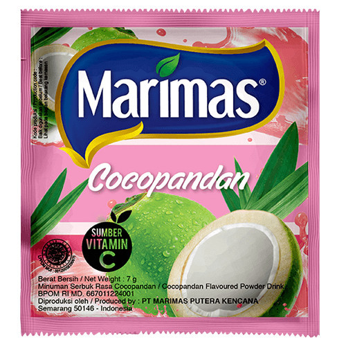 

MARIMAS Cocopandan Minuman Serbuk Rasa Cocopandan 7gr 1 PCS /F092