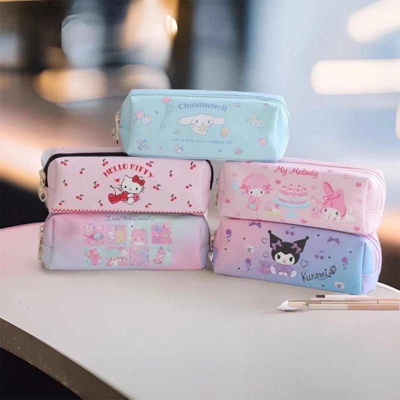 

TEMPAT PENSIL 2 SEKAT MOTIF KARTUN SANRIO PREMIUM CINAMOROLL MELODY KUROMI