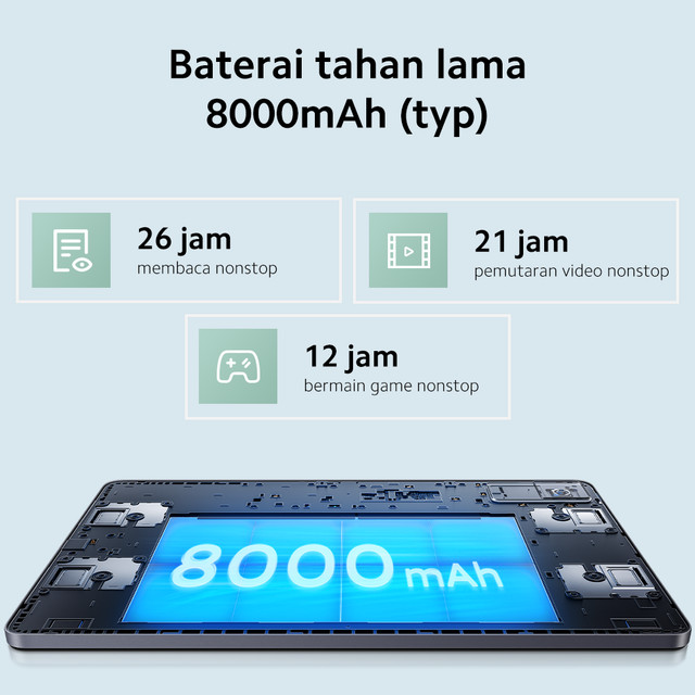 Official Xiaomi Redmi Pad (6/128GB) MediaTek Helio G99 Kamera 8MP Layar 10,61� 2K 8000mAh Image 3