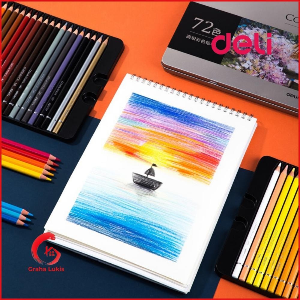

BISA COD Deli High-grade Oil Pencil Color Pensil Warna Minyak 24 / 36 / 48 / 72 gs-56