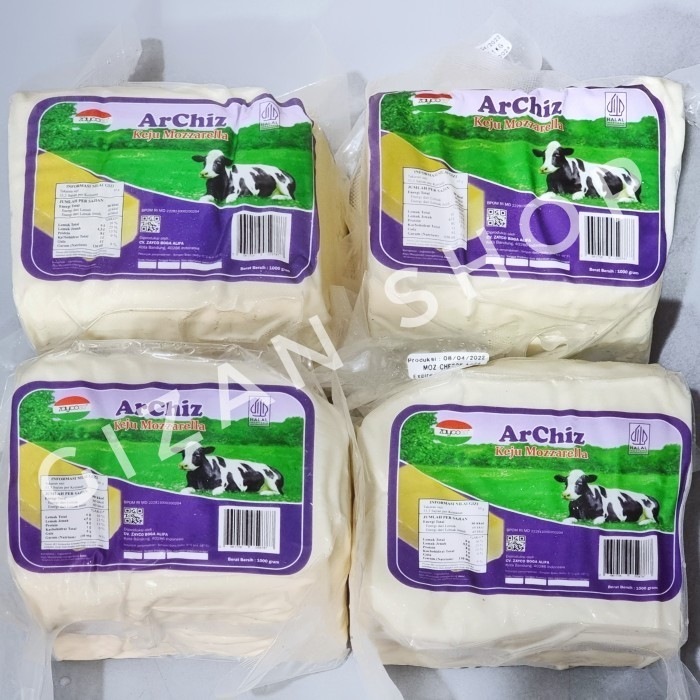 

KEJU MOZARELLA ARLA ARCHIZ 1 KG HALAL IMPOR MOZARELA