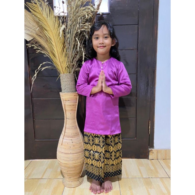 1set baju teluk belanga Melayu anak perempuan// baju sekolah adat anak perempuan