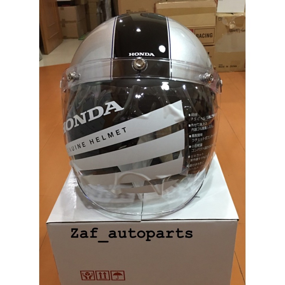 HELM HONDA MONKEY ORIGINAL JC-1C SILVER BLACK