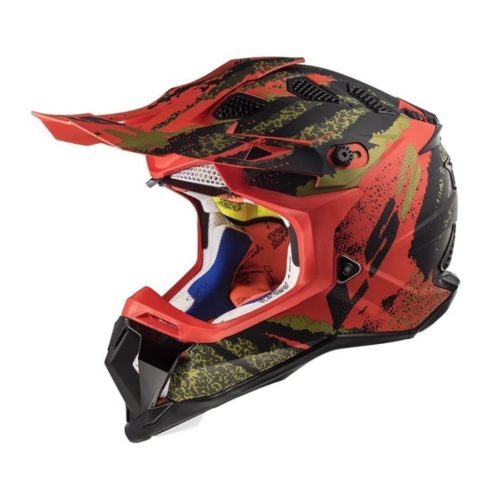 HELM LS2 MX470 SUBVERTER CLAW MATT BLACK RED