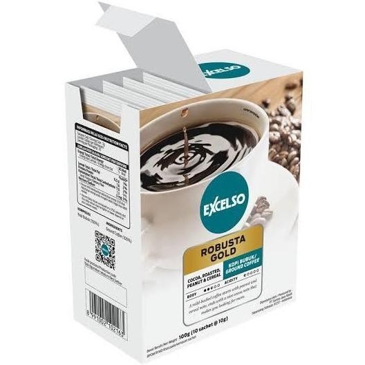 

Kopi Excelso Robusta Gold Box 100gr ( isi 10 sachet @10gr )