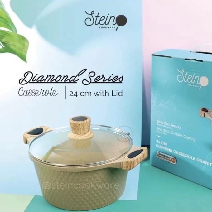 STEIN COOKWARE -STEIN CASSEROLE GRANITE 24CM DIAMOND ORIGINAL