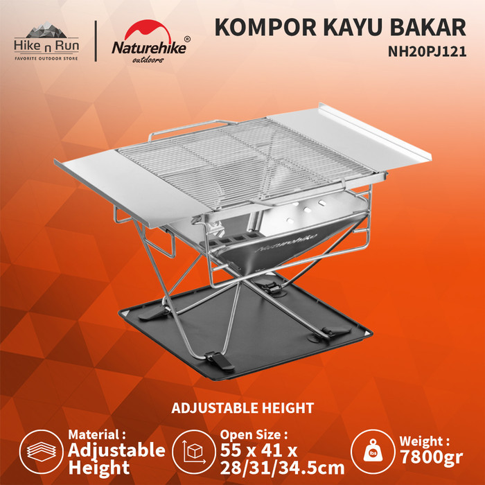 Ready Alat Panggang Lipat Naturehike NH20PJ121 Portable Grill Stainless