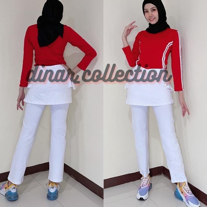 Celana Senam Rok Kantong Aerobic Cewek/Celana Senam Rok Cargo Wanita