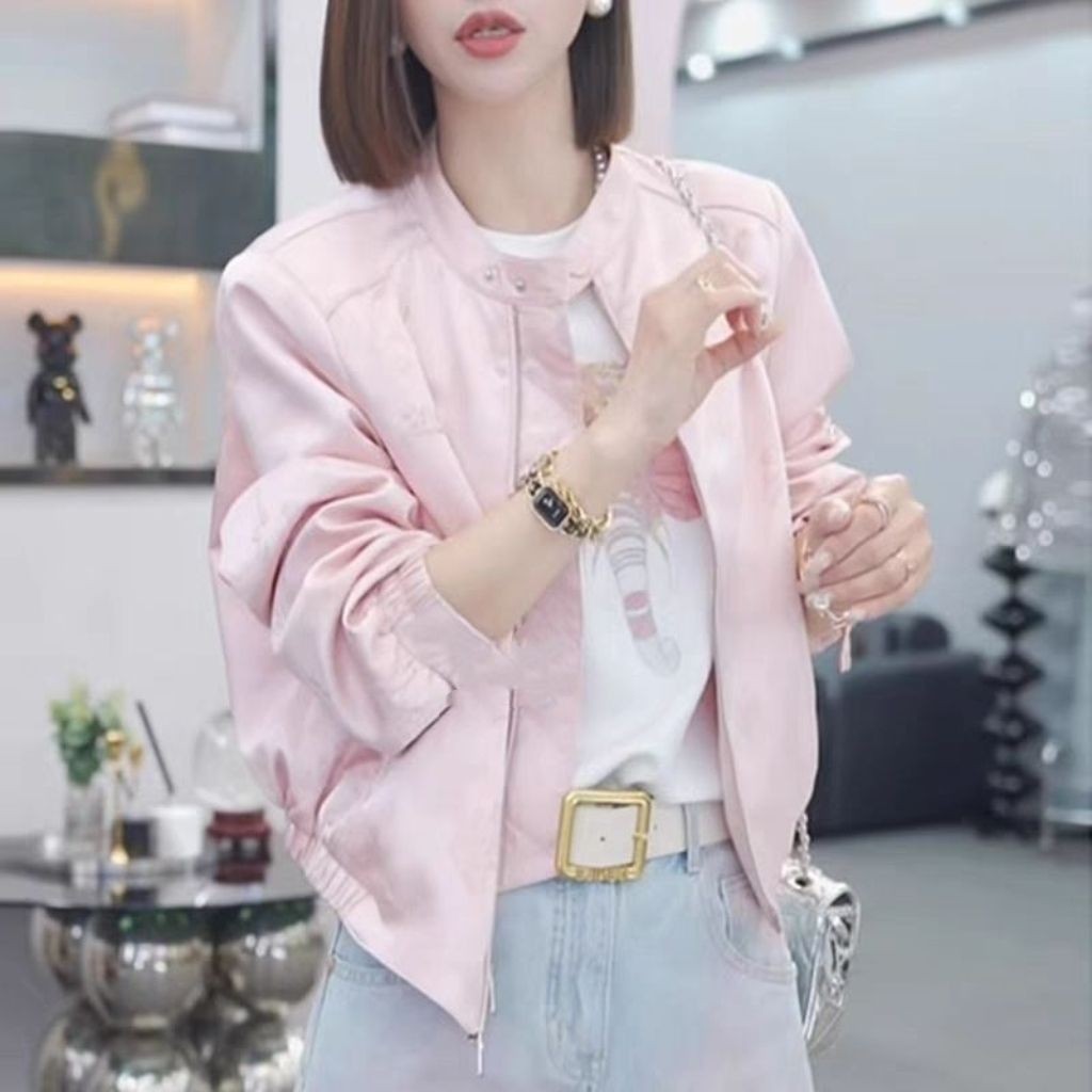 Jaket Seragam Bisbol Pendek, Jaket Kasual Tipis Semua Cocok