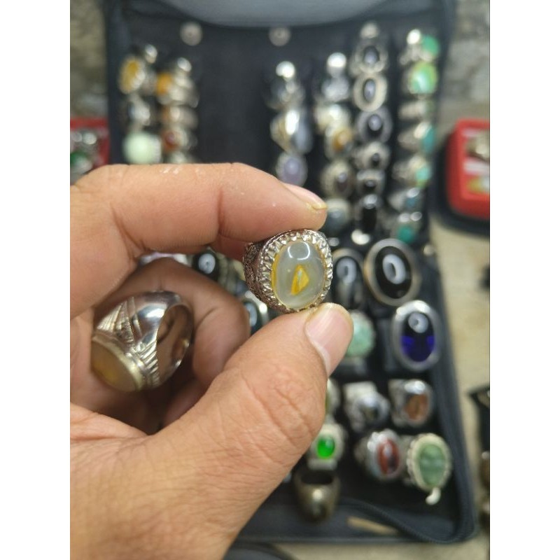 natural batu cincin combong asihan rendem