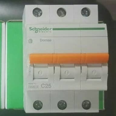 Jual MCB 25A 3Phase Schneider / MCB 25 Ampere 3 Pole