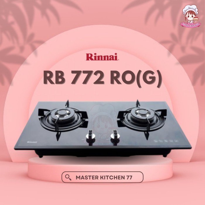 Kompor 2 Tungku Tanam / Rinnai Rb 772 Rog