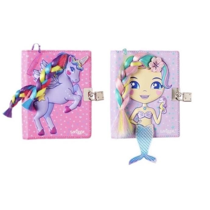 

Terlaris Smiggle Notebook A5 Lockable Diary Mermaid And Unicorn Stok Terbatas