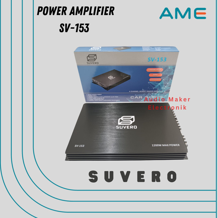 Power Amplifier 4 Channel Suvero Sv-153 - Power Amplifier Mobil 4Ch