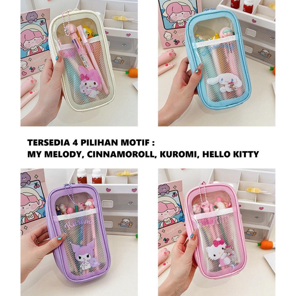 

{NEW} Tempat Pensil Kotak Pensil Sanrio kuromi melody cinnamoroll original lisensi sanrio - kapasitas besar waterproof TERLARIS