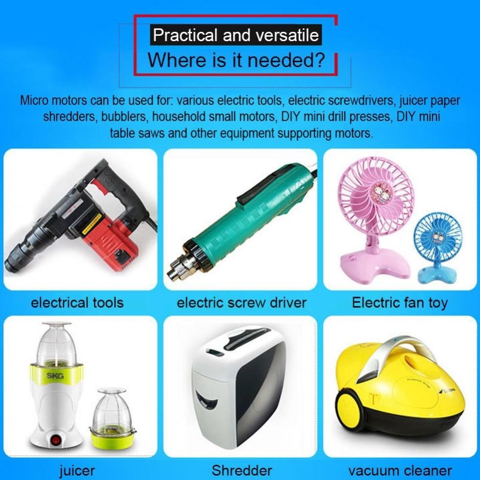 CDF Rs550 DC 12V Dinamo Motor 19500rpm 12v-18v Dinamo Mesin Cordless Drill Power Tool Diy TERLARIS