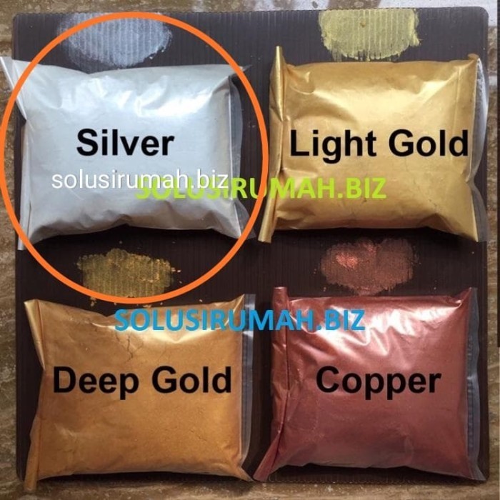 *****] PEWARNA SILVER ALUMINIUM PERAK SERBUK POWDER BUBUK MUTIARA / gram