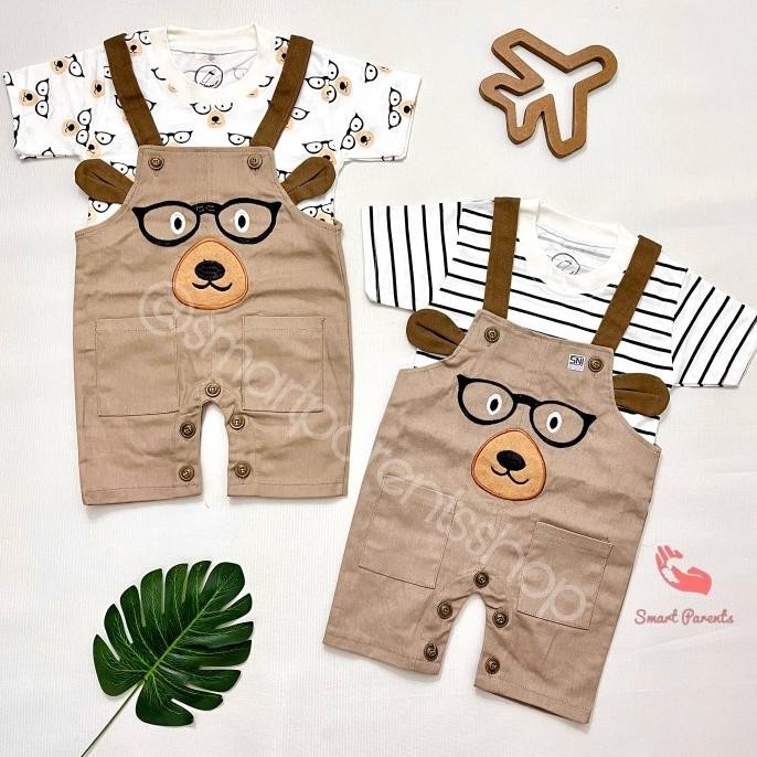Setelan Baju Overall Anak Bayi Laki Laki Lucu Baby Newborn COOL BEAR