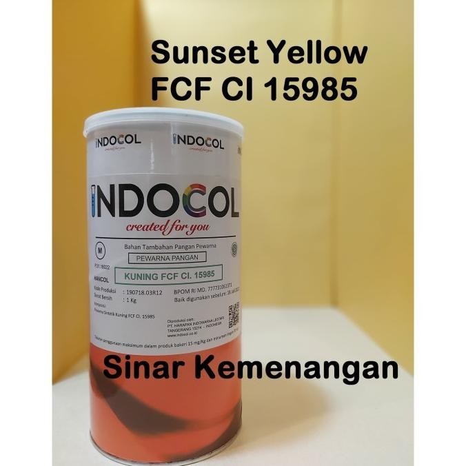 

Pewarna Makanan Indocol Sunset Yellow Fcf Ci 15985; 1 Kg