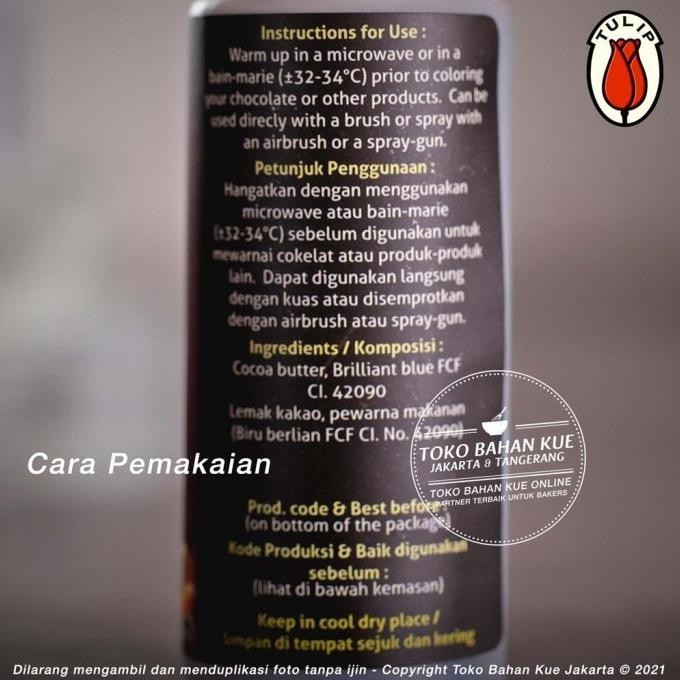 

Tulip Arte Chocolate Coloring Strawberry Red Cocoa Butter Warna Merah