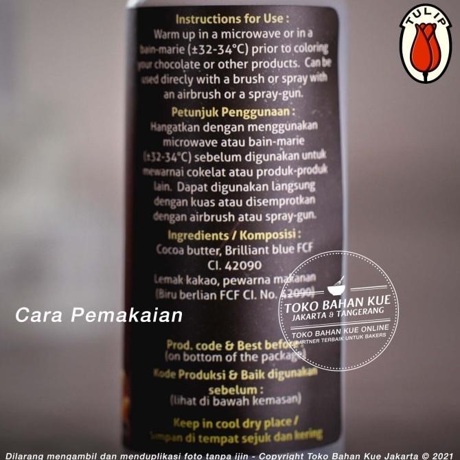 

Tulip Arte White Chocolate Coloring Cocoa Butter Pewarna Cokelat Putih