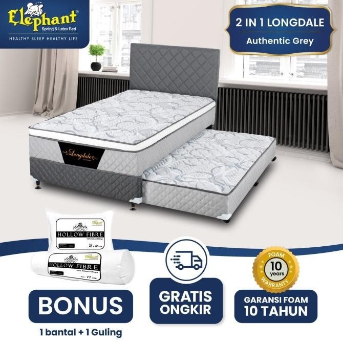 Springbed / Kasur 2 in 1 Elephant Longdale Rebounded