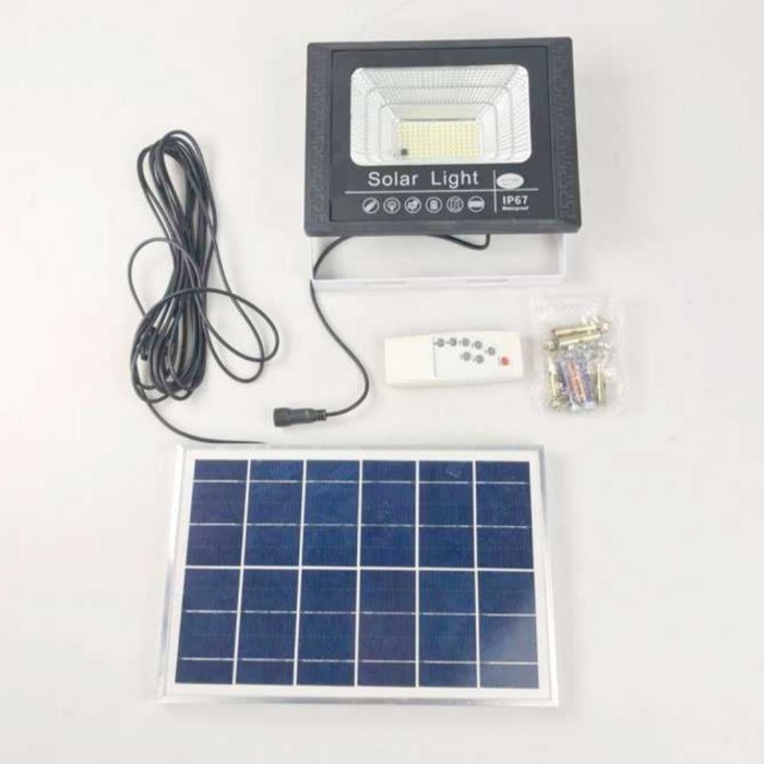 Lampu Sorot Led Tenaga Surya Matahari Solar Cell Panel Dinding Taman Ori